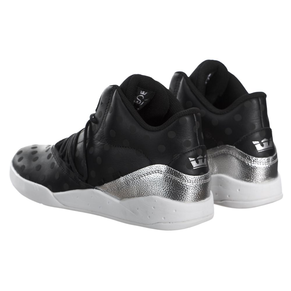 Baskets Supra Estaban Noir Argent Black/Black-White Homme | XIB-02484450